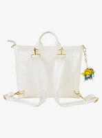 Loungefly Rainbow Brite White Rainbow Convertible Tote Bag with Charm