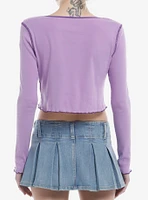 Olivia Rodrigo Butterfly Girls Crop Long-Sleeve Top