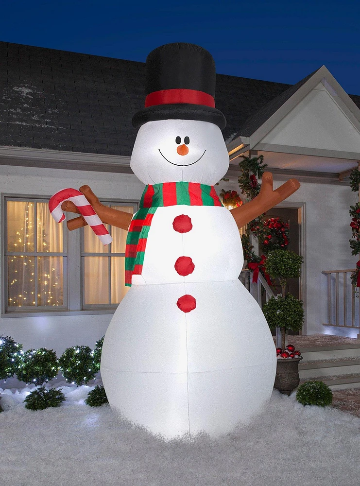 Swiveling Snowman Airblown Animated