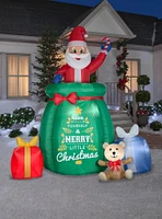 Santa in a Gift Sack Giant Animated Airblown