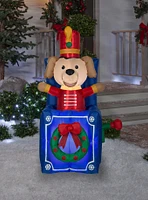 Toy Soldier Dog in Pop-Up Box Animated Airblown