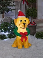 Yellow Labrador Dog with Wreath Airblown