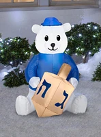 Outdoor Hanukkah Dreidel Bear Airblown