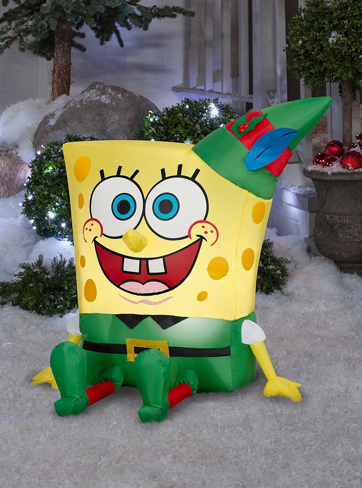 SpongeBob SquarePants in Elf Outfit Airblown