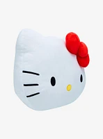 Hello Kitty Red Bow Face Figural Pillow