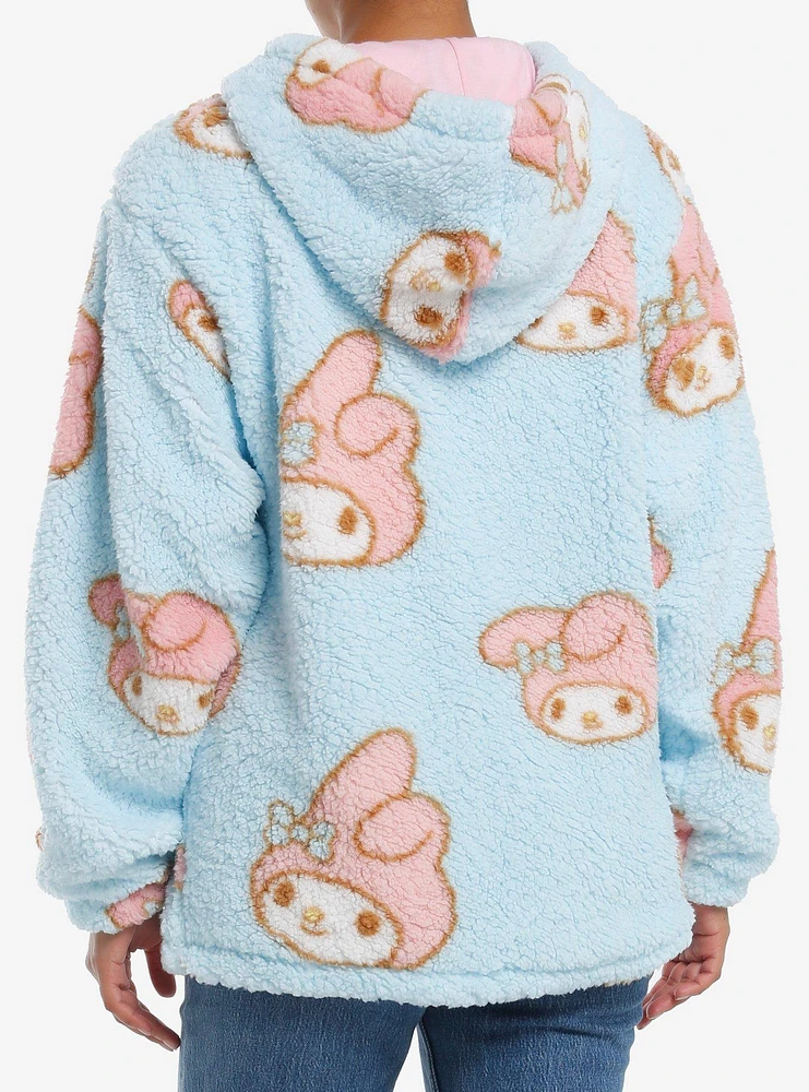 My Melody Blue Sherpa Girls Hoodie