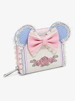 Loungefly Disney Minnie Mouse Floral Lace Ears Small Zip Wallet