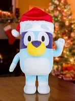 Bluey with Santa Hat Holiday Greeter