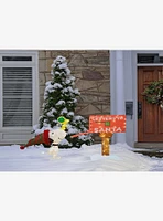 Peanuts Mailbox Letters to Santa 3D PreLit LED Yard Art