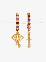 Girls Crew Disney Mulan Fan & Sword Earrings — BoxLunch Exclusive