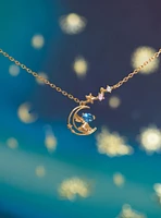 Girls Crew Disney Lilo & Stitch Crescent Moon Stitch Necklace — BoxLunch Exclusive