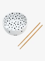 Miffy Face Ramen Bowl with Chopsticks