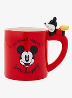 Disney Mickey Mouse Red Mug with Mickey Handle