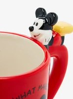 Disney Mickey Mouse Red Mug with Mickey Handle