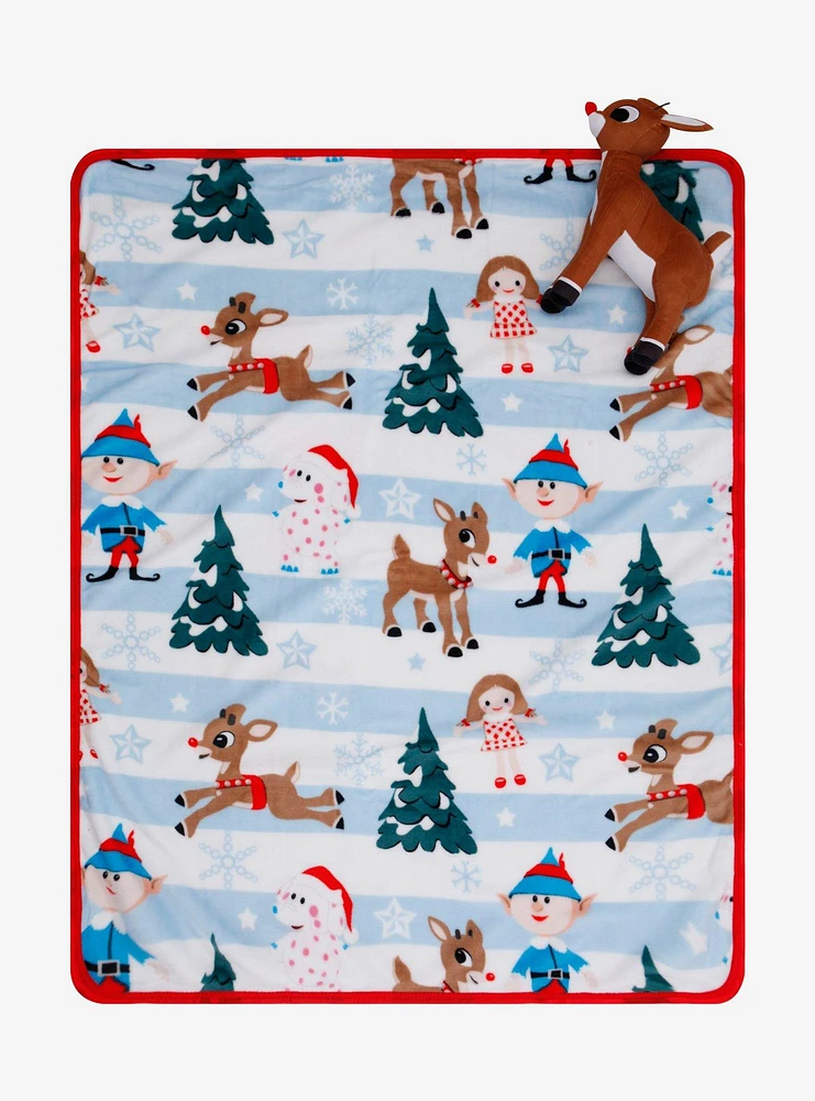 Rudolph The Red-Nosed Reindeer Hugger Pillow & Throw Set