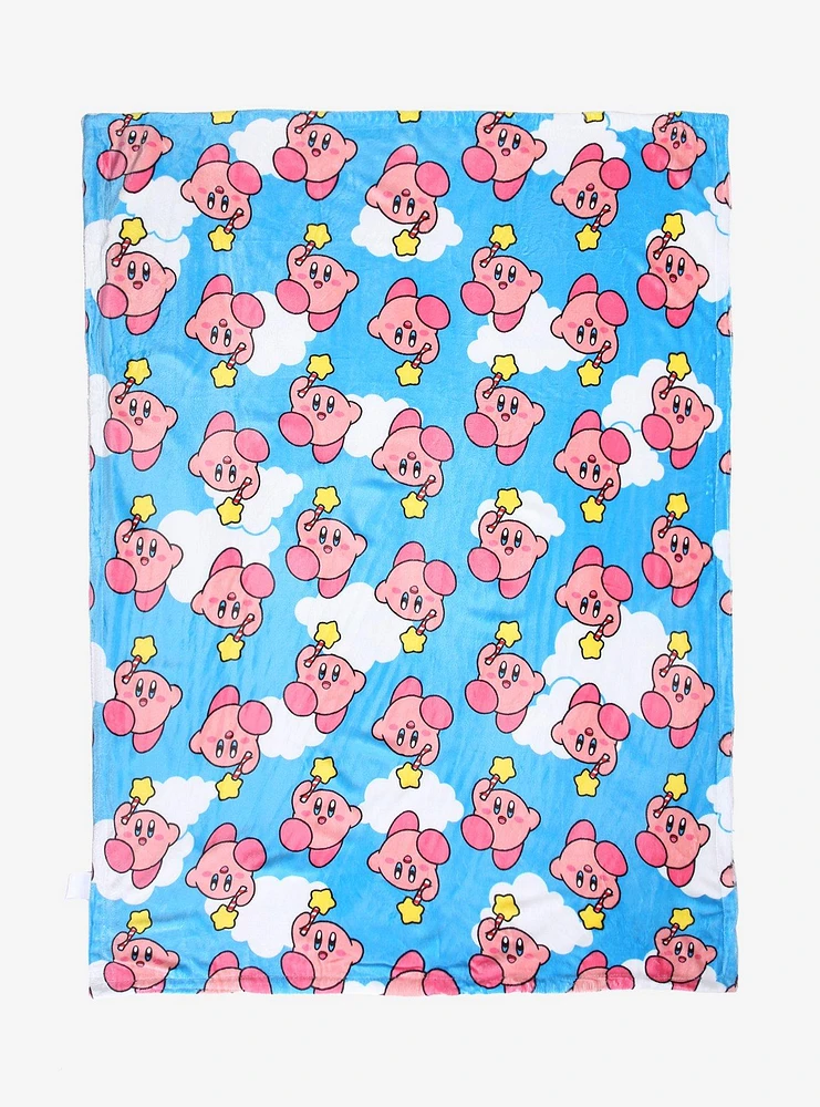 Kirby Food Double-Sided Throw Blanket