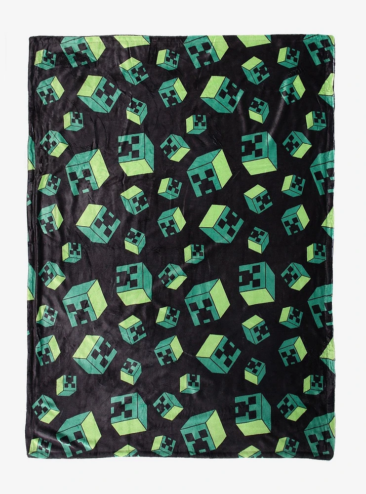 Minecraft Creeper Reversible Throw Blanket