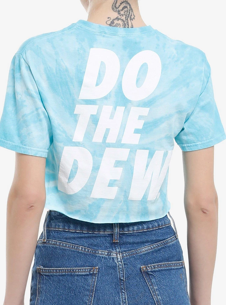 Mountain Dew Baja Blast Blue Tie-Dye Crop Girls T-Shirt