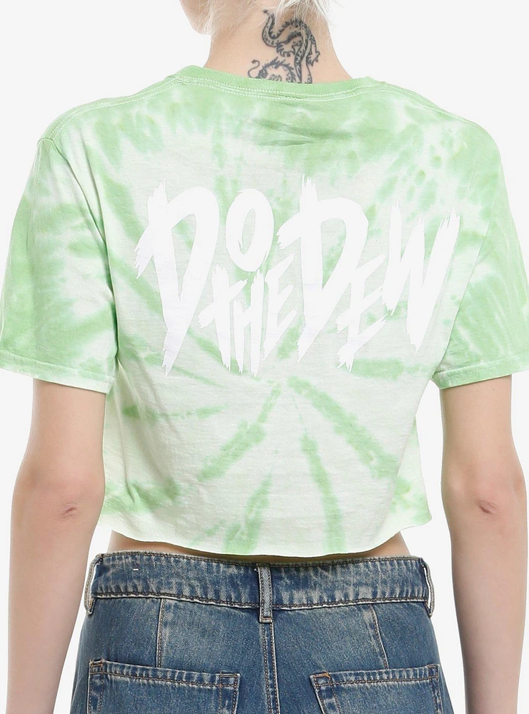 Mountain Dew Green Tie-Dye Crop Girls T-Shirt