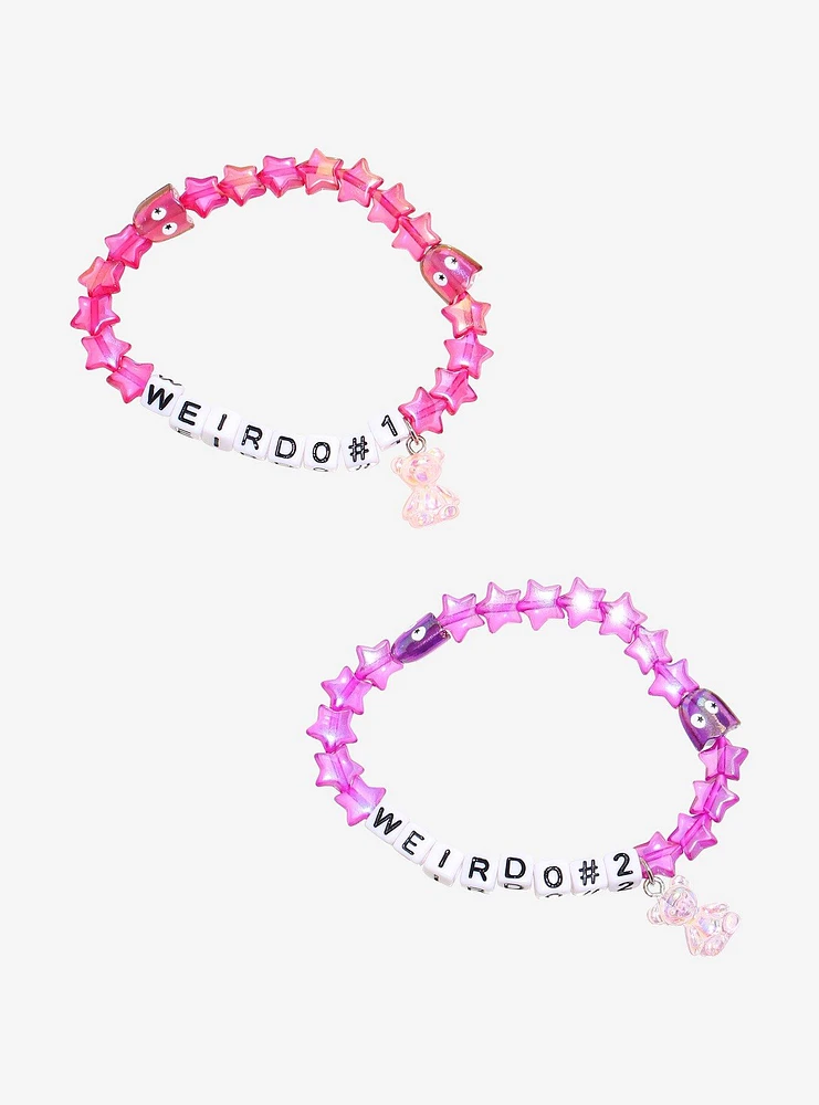 Weirdo 1 & 2 Gummy Star Best Friend Bead Bracelet Set