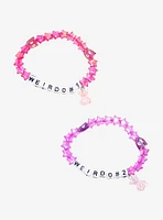 Weirdo 1 & 2 Gummy Star Best Friend Bead Bracelet Set