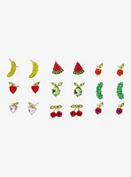 Fruit Gem Stud Earring Set