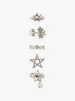 Rhinestone Star Ring Set