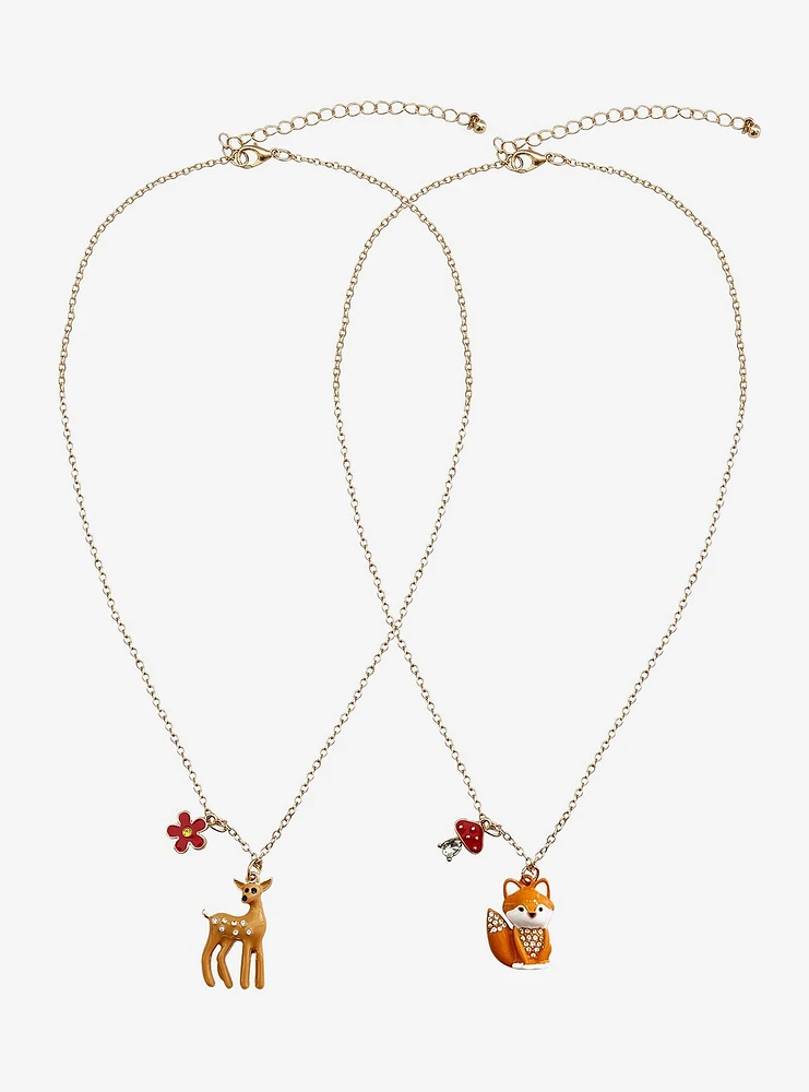 Thorn & Fable Deer & Fox Best Friend Necklace Set