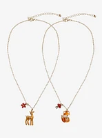 Thorn & Fable Deer & Fox Best Friend Necklace Set