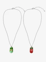 Sweet Society Frog & Strawberry Flip Phones Best Friend Necklace Set