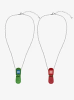 Sweet Society Frog & Strawberry Flip Phones Best Friend Necklace Set