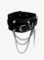 Multi Length Spike & Buckle Wrist Cuff