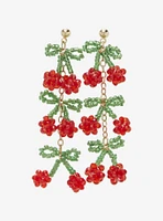 Sweet Society Cherry Beaded Drop Earrings