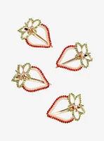 Sweet Society Bling Strawberry Hair Clip Set