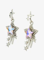 Cosmic Aura Shooting Star Bling Drop Earrings