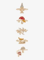 Thorn & Fable Deer Mushroom Ring Set