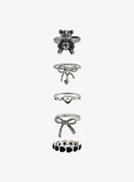 Sweet Society Teddy Bear Bling Bow Ring Set