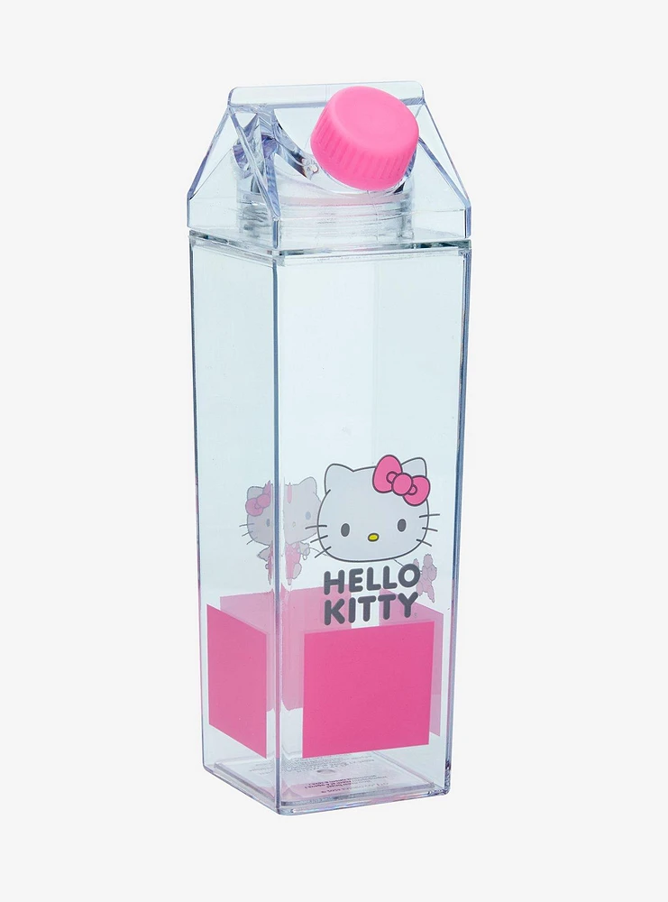 Hello Kitty Poodle Milk Carton Water Bottle