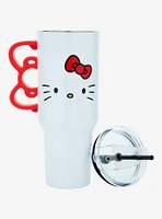 Hello Kitty Red Bow Handle Stainless Steel Travel Cup