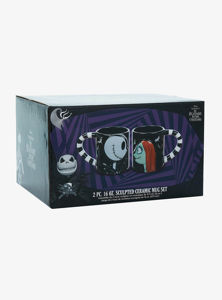 The Nightmare Before Christmas Jack & Sally Face Mug Set