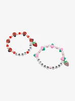 Sweet Society Ladybug Strawberry Best Friend Bead Bracelet Set