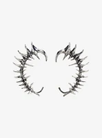 Silver Spike Ear Cuff Set