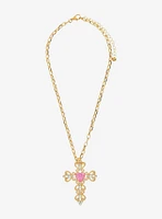 Sweet Society Gold Bling Cross Necklace