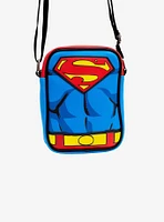 DC Comics Superman Close Up Logo and Belt Crossbody Bag