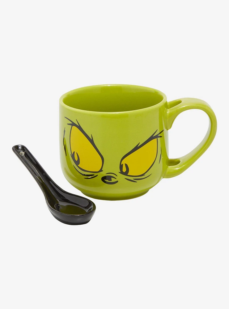 Dr. Seuss How The Grinch Stole Christmas Holiday Intolerant Soup Mug With Spoon