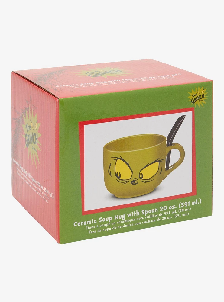 Dr. Seuss How The Grinch Stole Christmas Holiday Intolerant Soup Mug With Spoon