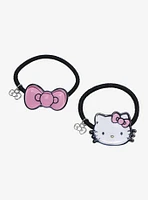 Hello Kitty Bow Charm Hair Tie Set