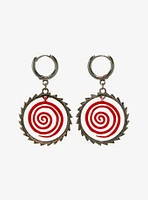 Saw Spiral Huggie Hoop Earrings