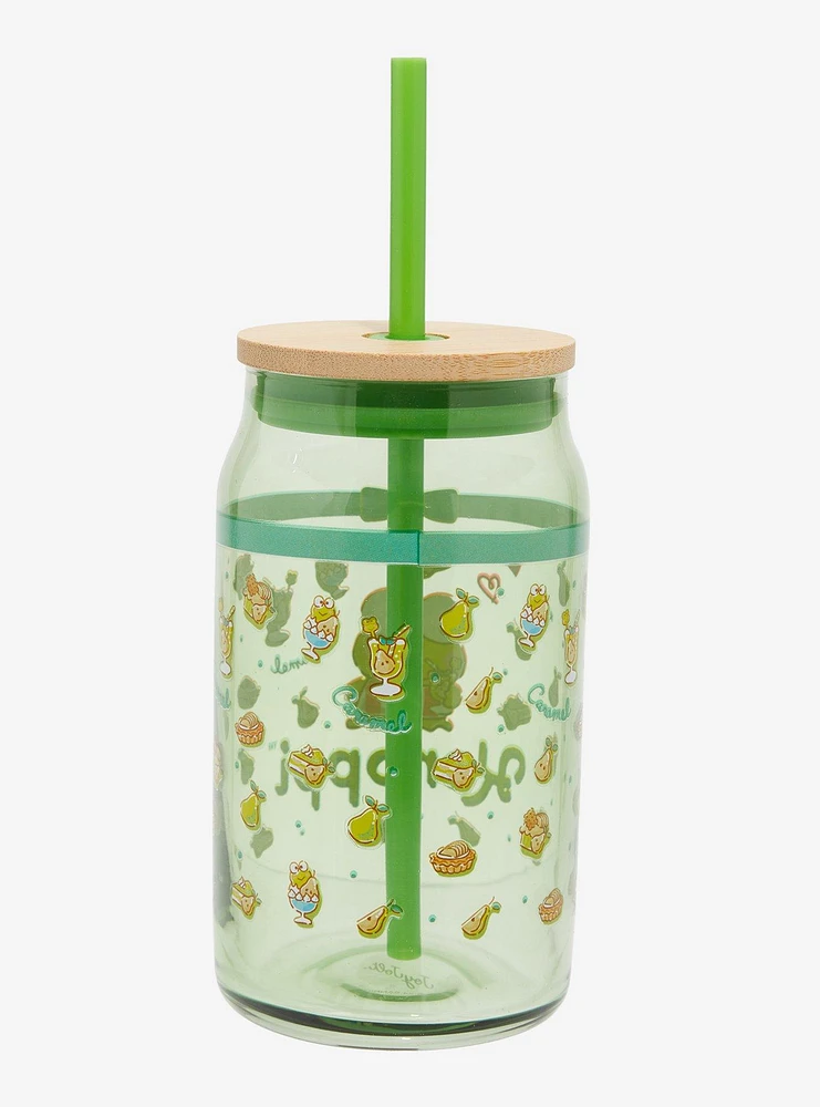 Keroppi Treats Glass Travel Cup