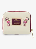 Loungefly Disney Beauty and the Beast Belle Stained Glass Portrait Small Zip Wallet - BoxLunch Exclusive